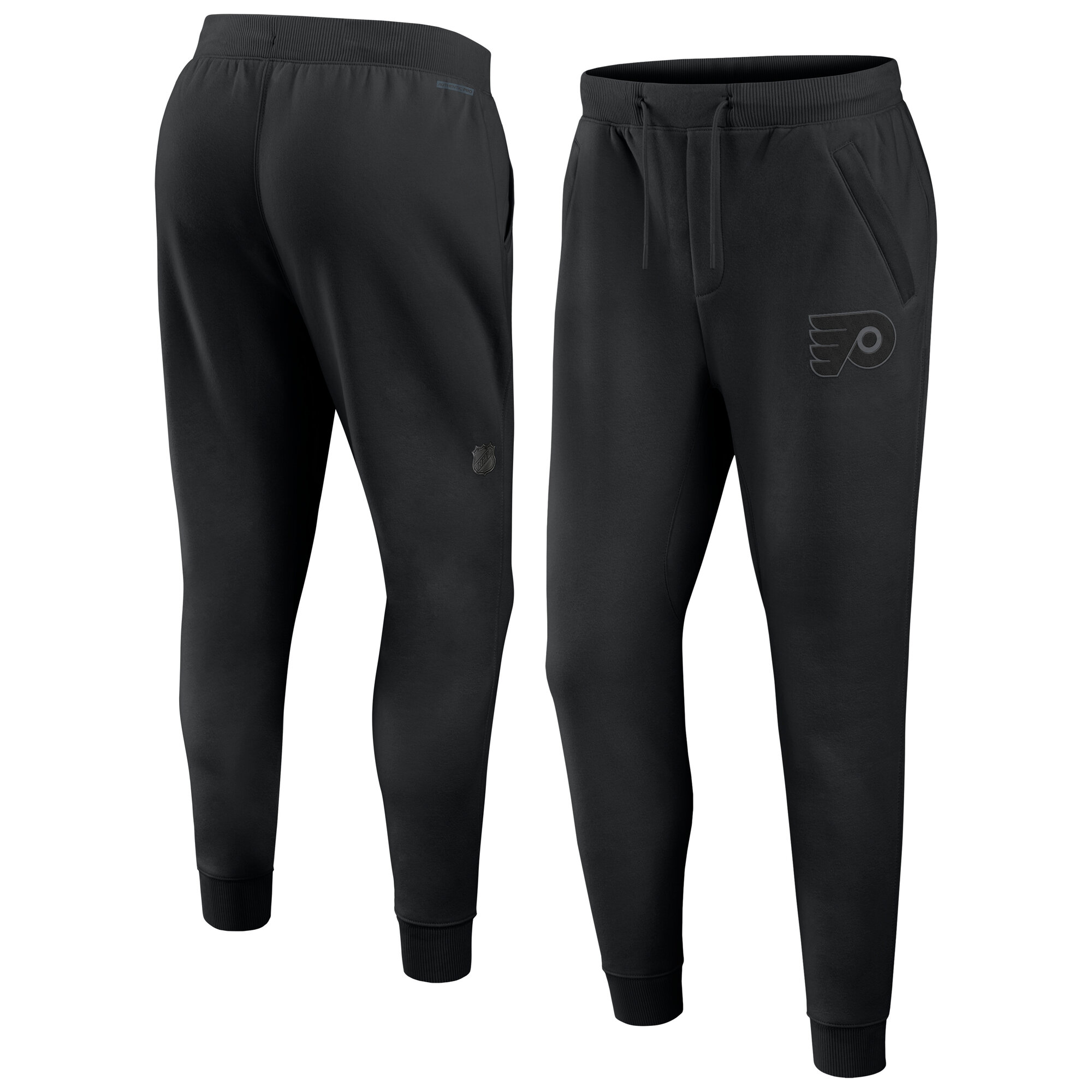 Men's Fanatics Black Philadelphia Flyers Authentic Pro Road Fleece Sweatpants
